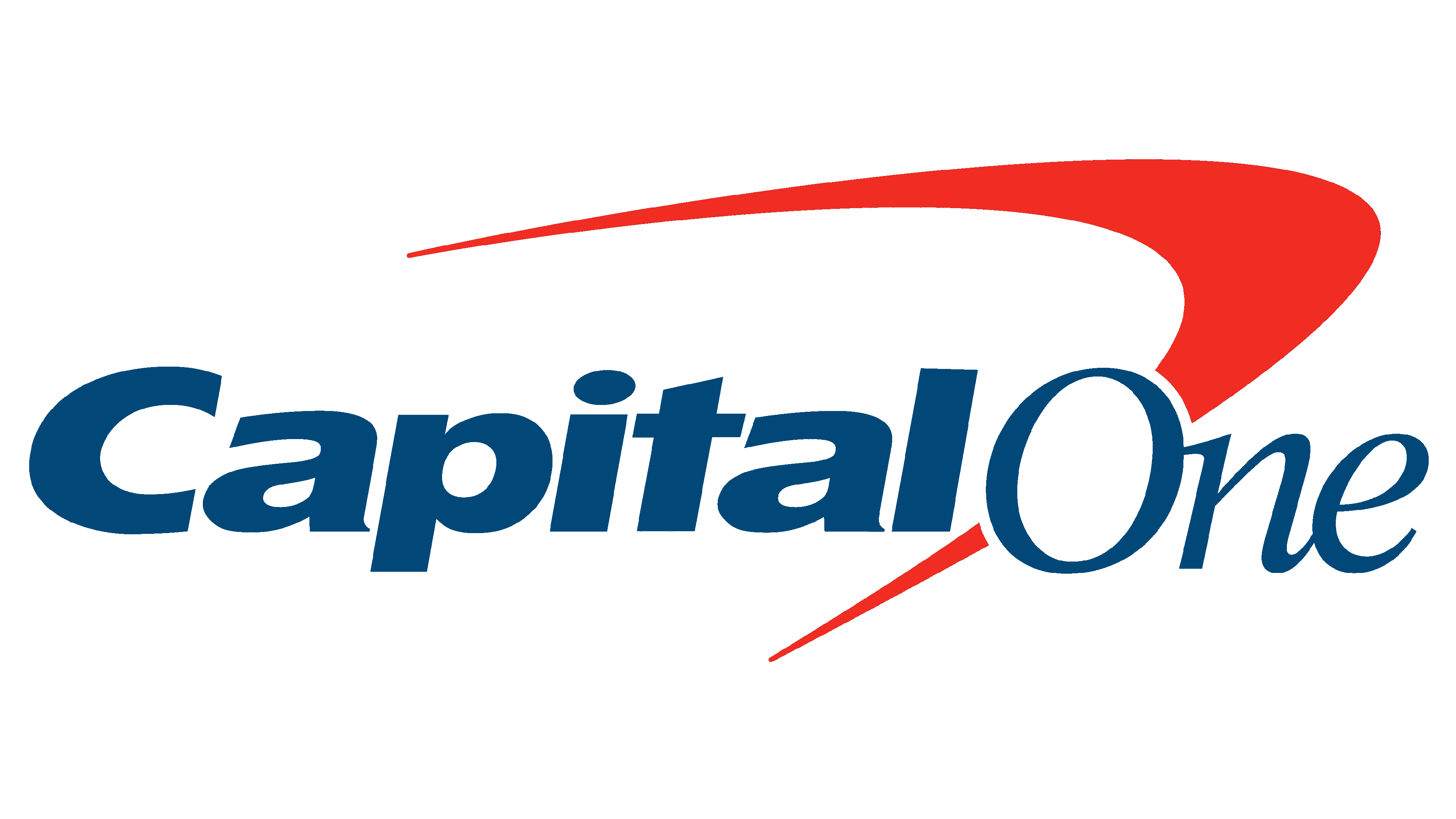 A capital one logo is shown on the side of a green background.