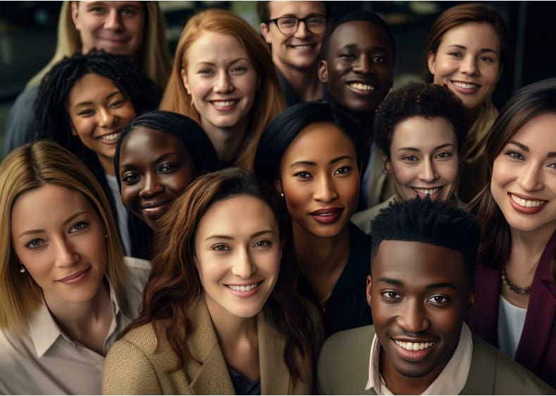 A group of people that are smiling for the camera.