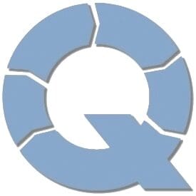 A blue circle with the letter q in it